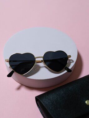Gold Heart Sunglasses
